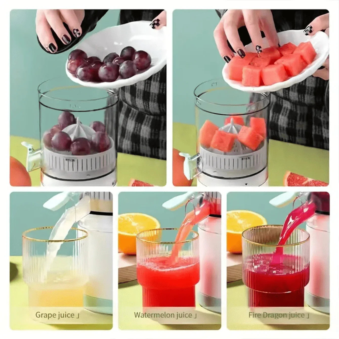 Portable USB Citrus Juicer – Perfect for Fresh Juice Anywhere 7.4v - 1600MHA