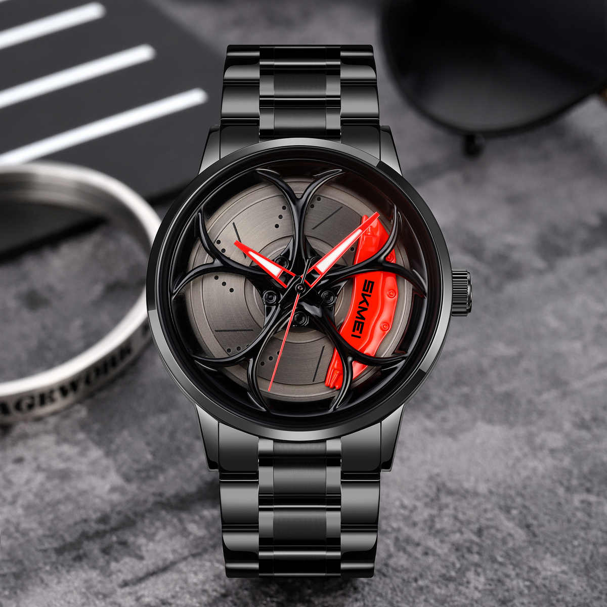 Car Rim Wheel Watch Water Proof 360° Rotation