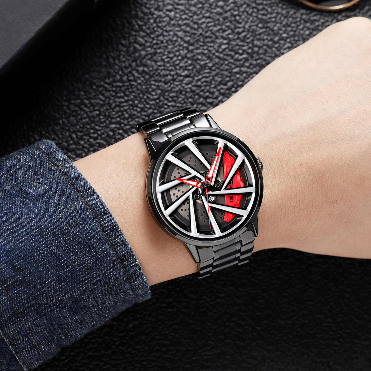 Car Rim Wheel Watch Water Proof 360° Rotation