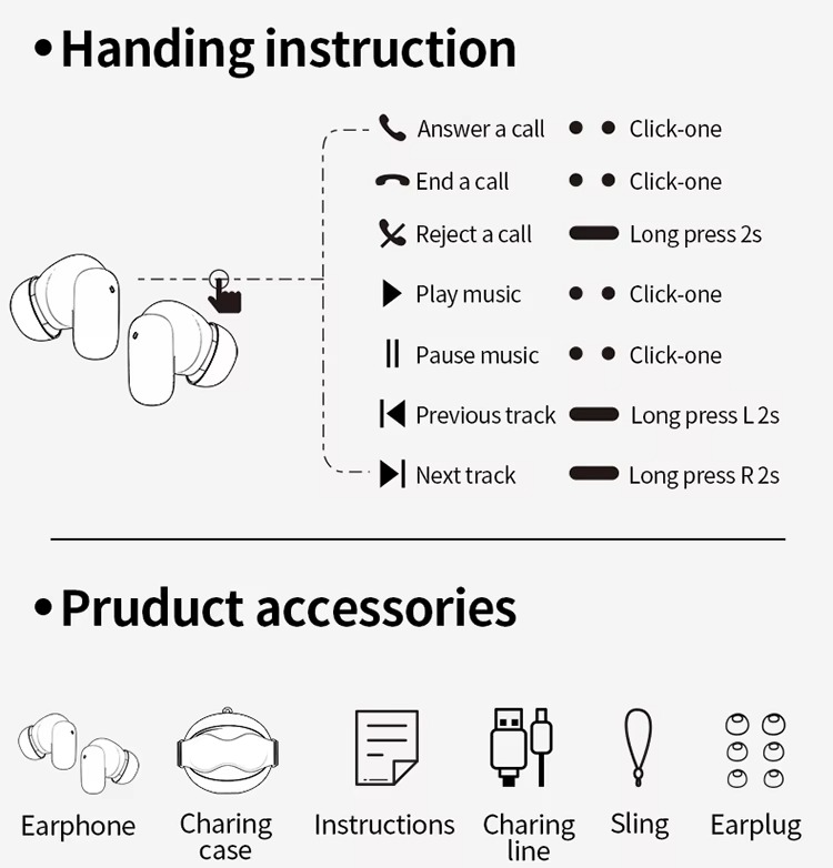 TWS Wireless Emoji Gaming Earbuds