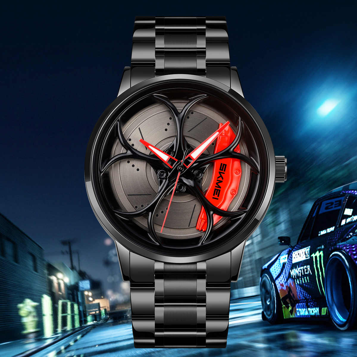 Car Rim Wheel Watch Water Proof 360° Rotation