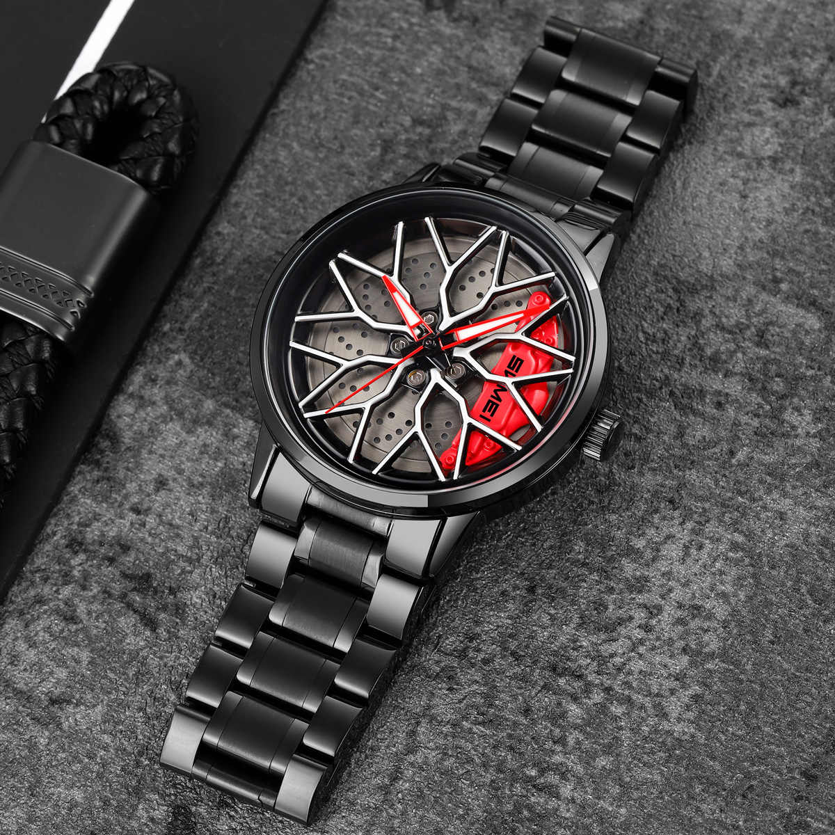 Car Rim Wheel Watch Water Proof 360° Rotation