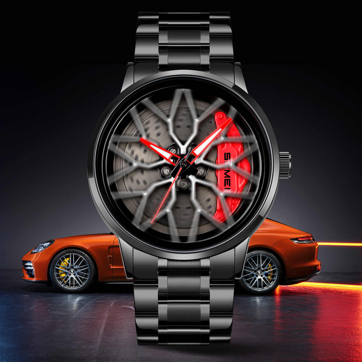 Car Rim Wheel Watch Water Proof 360° Rotation