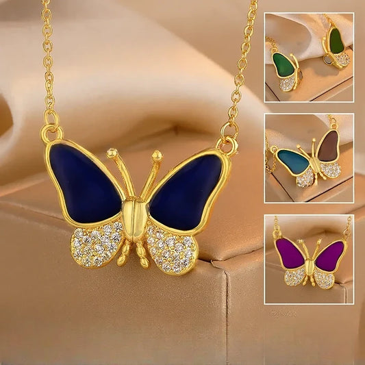 Buy 1 Get 1 Free🦋Color Changing Butterfly Necklace